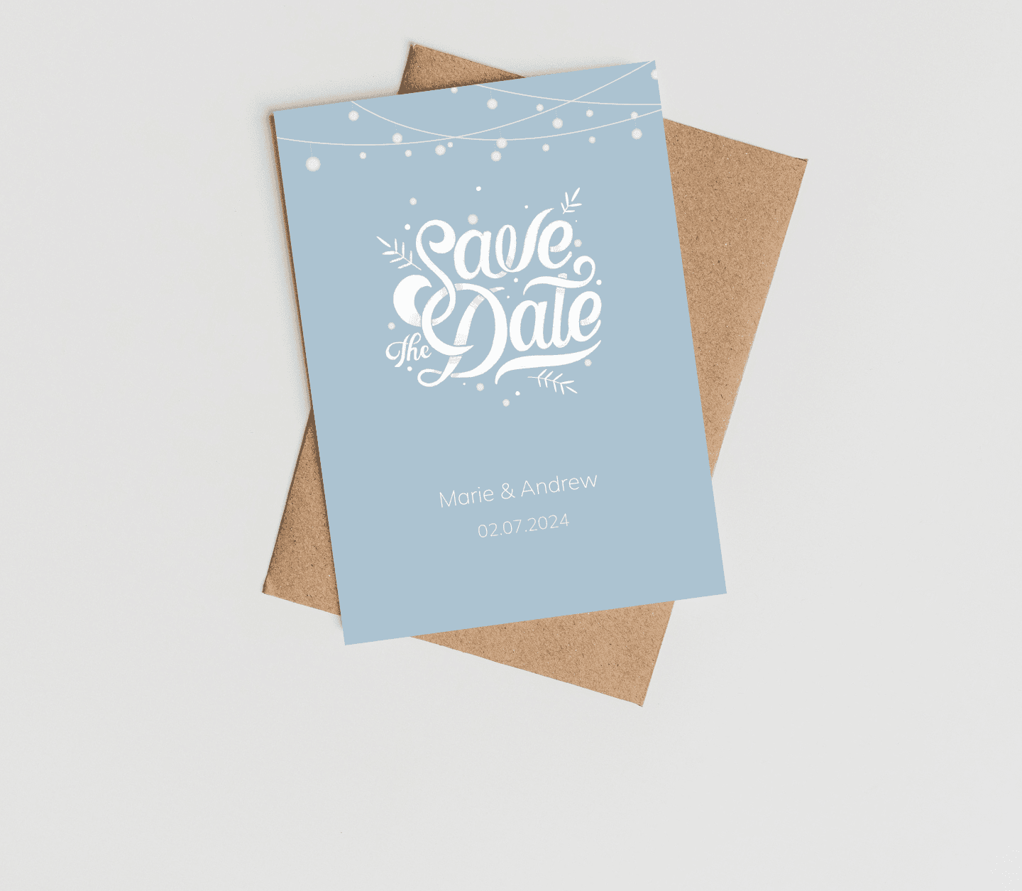Blue Lettering Card