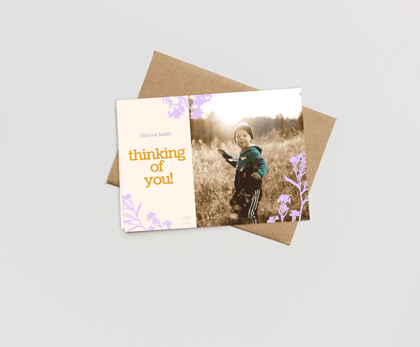 Purple Flowers Card