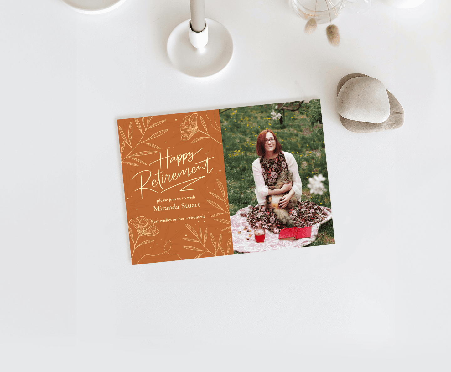 Floral Retirement Card