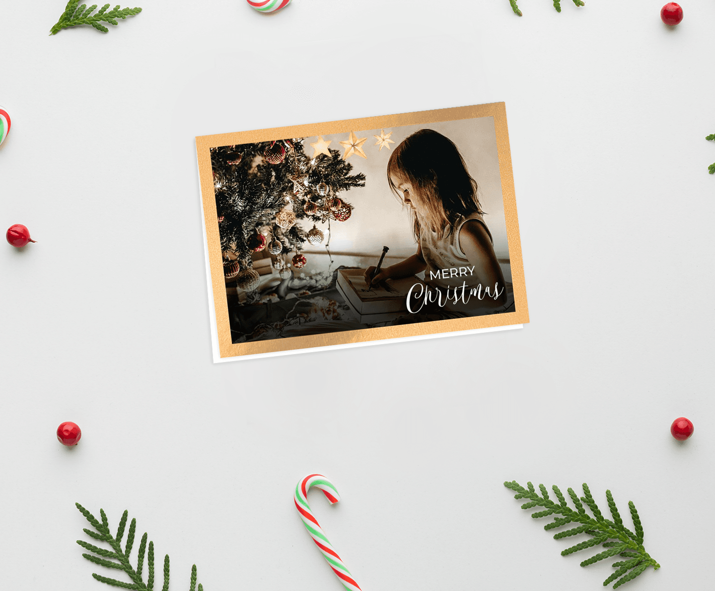 Plain Gold Frame Card