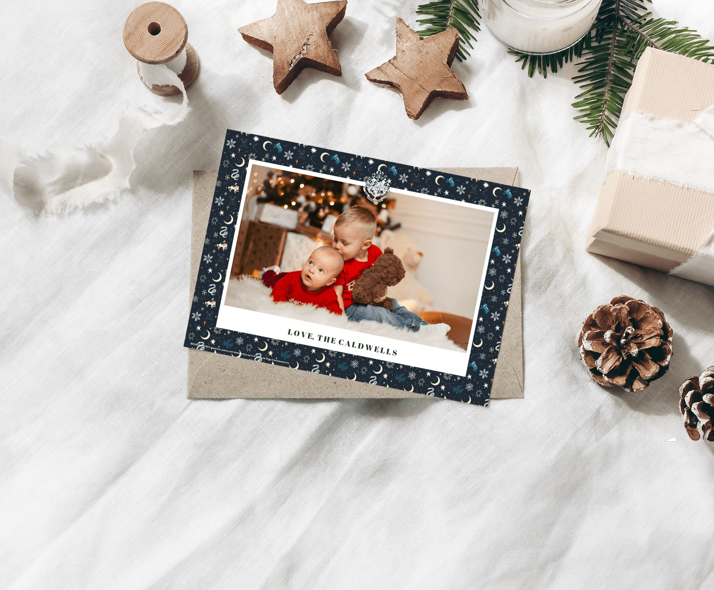 Harry Potter™ Christmas Hogwarts Pattern Card