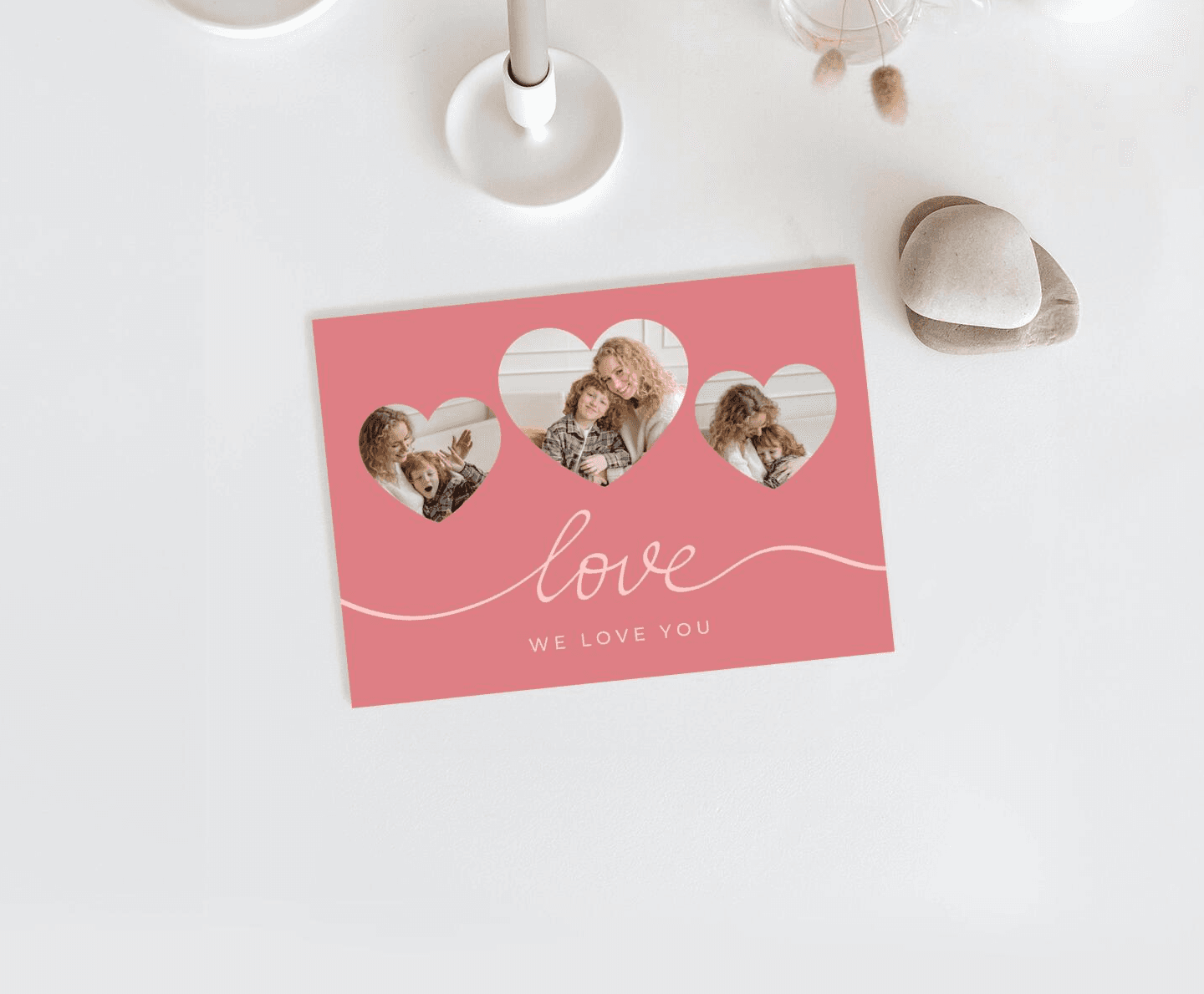 Three hearts Card