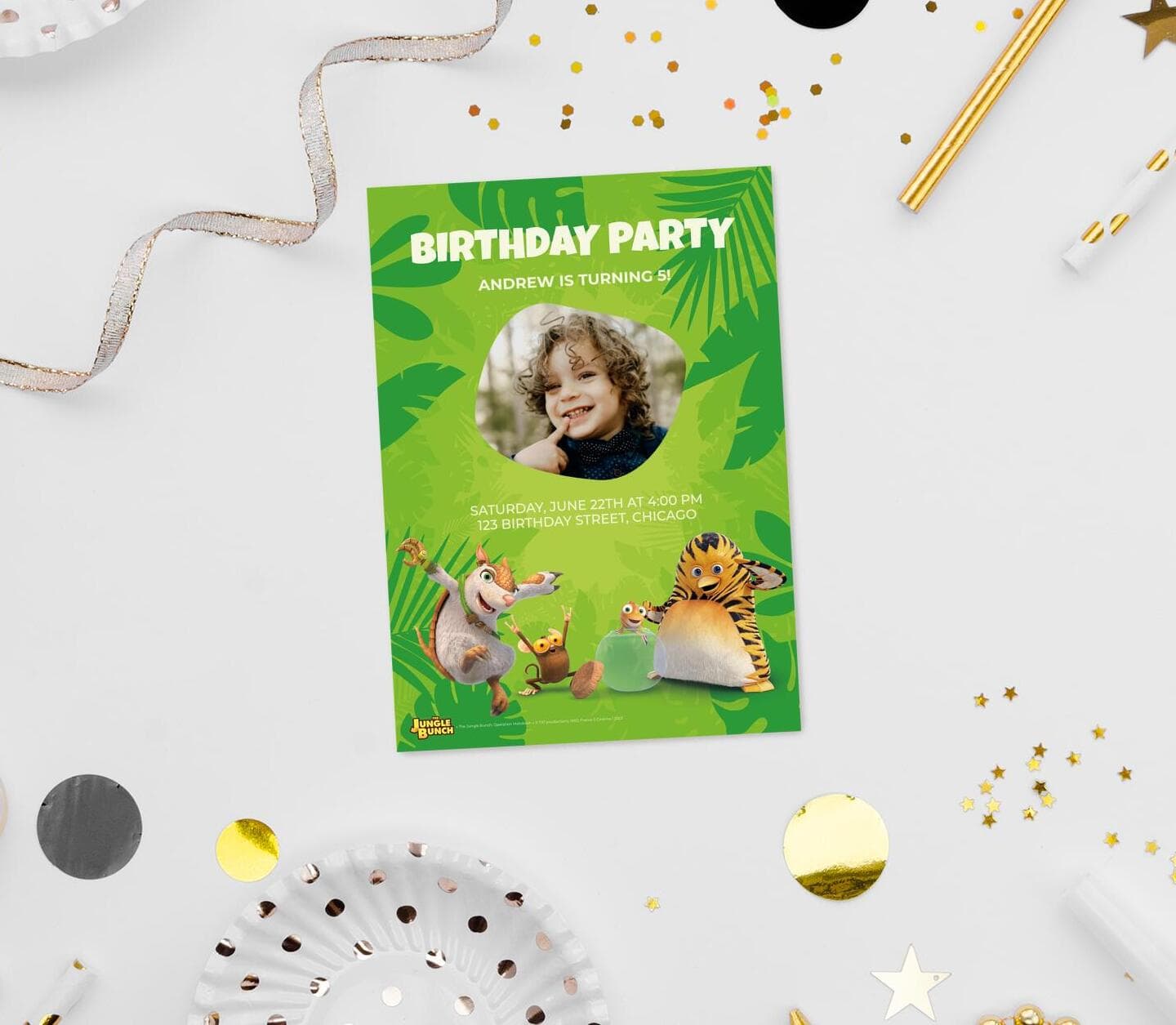 The Jungle Bunch - World Tour™ Green Birthday Card