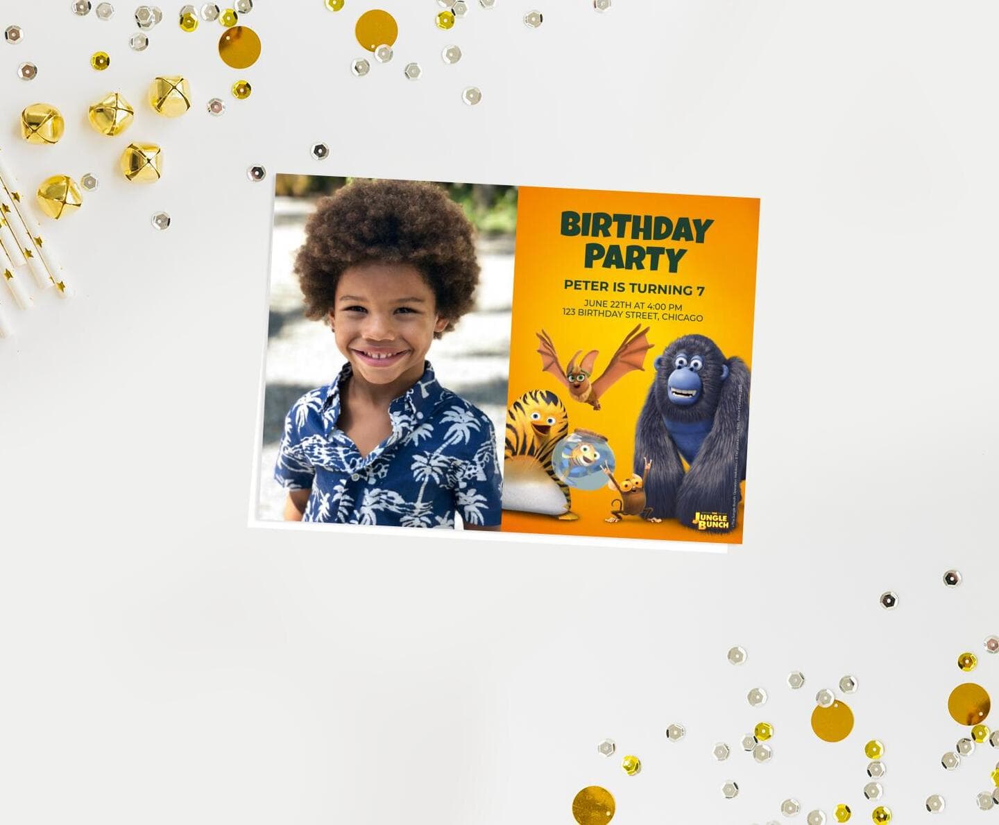 The Jungle Bunch - World Tour™ Orange Birthday Card