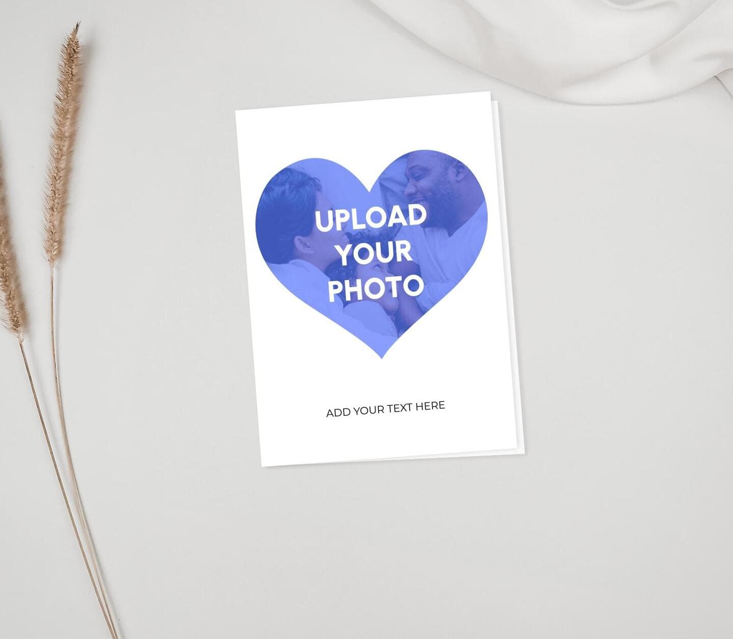Upload Your Photo Heart Card