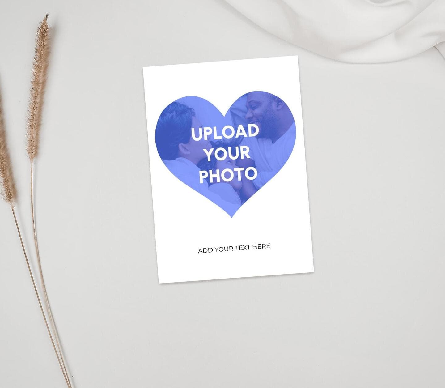 Upload Your Photo Heart Card