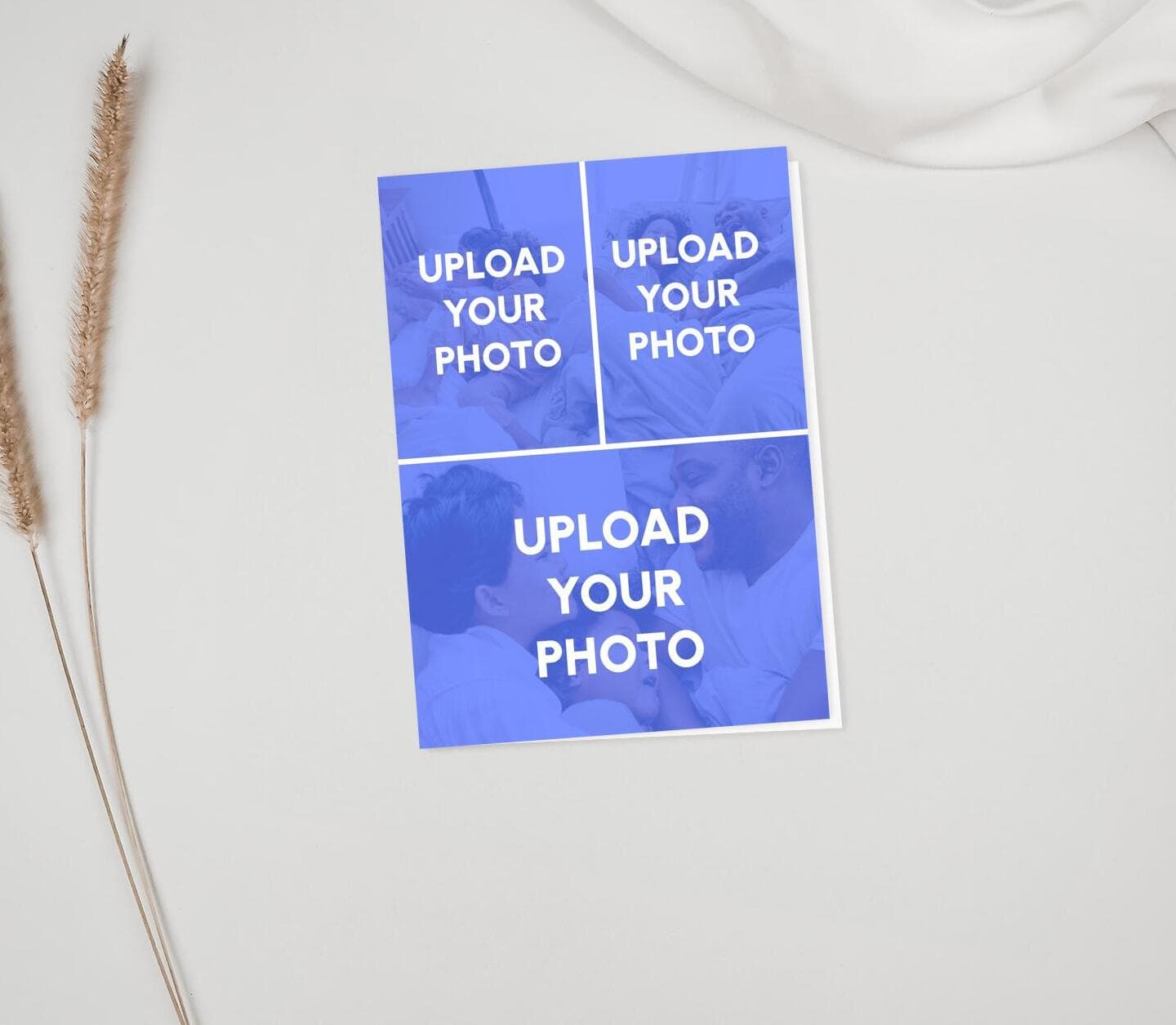 Upload Your Photos Three Portrait Card
