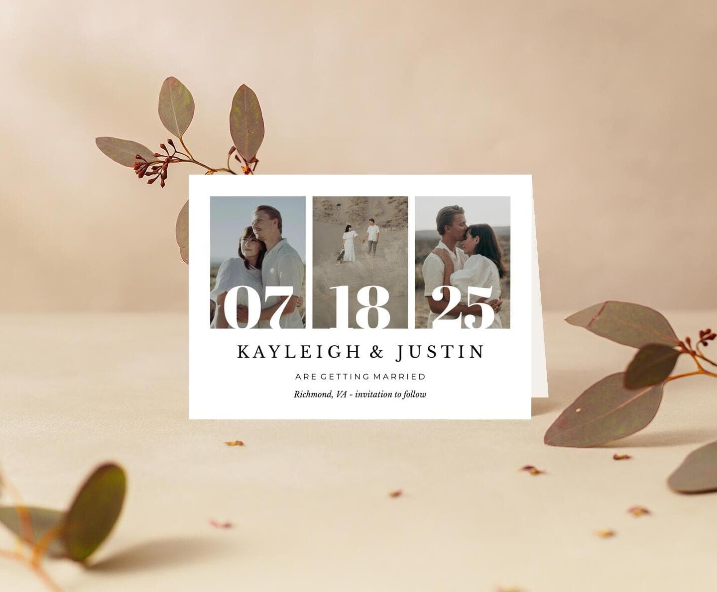 Classic Photos Save The Date Card