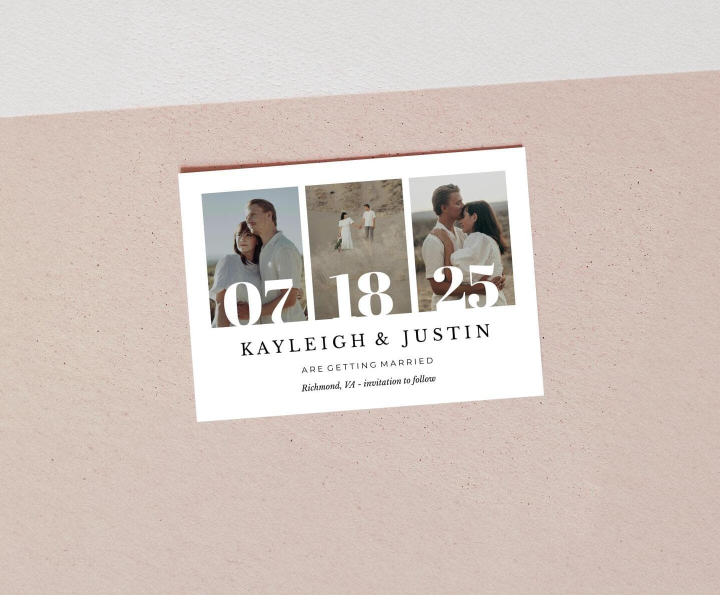 Classic Photos Save The Date Card
