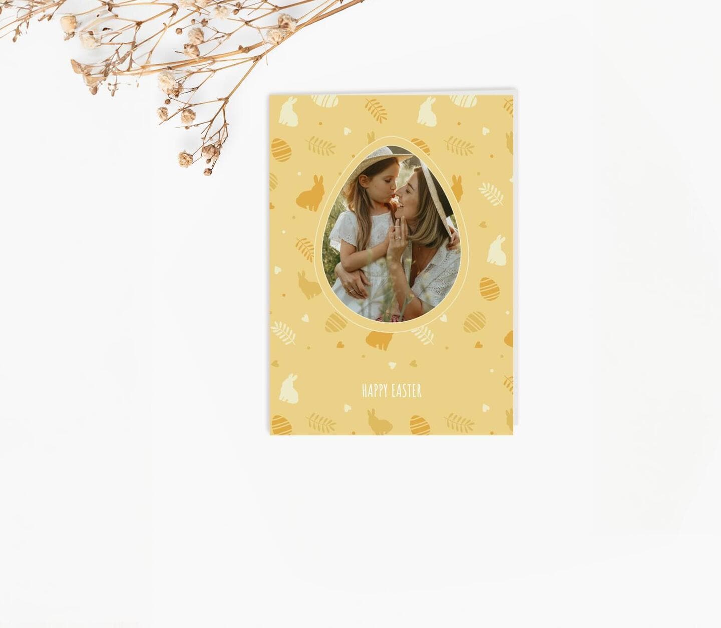 Yellow Pattern Easter Card