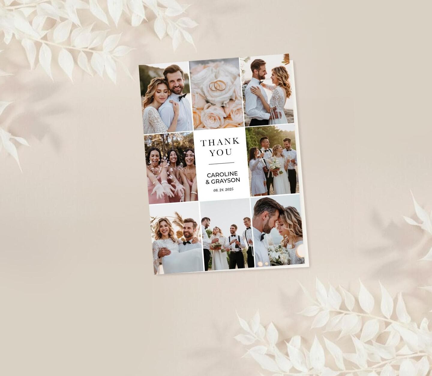 Classic Multiphoto Thank You Card