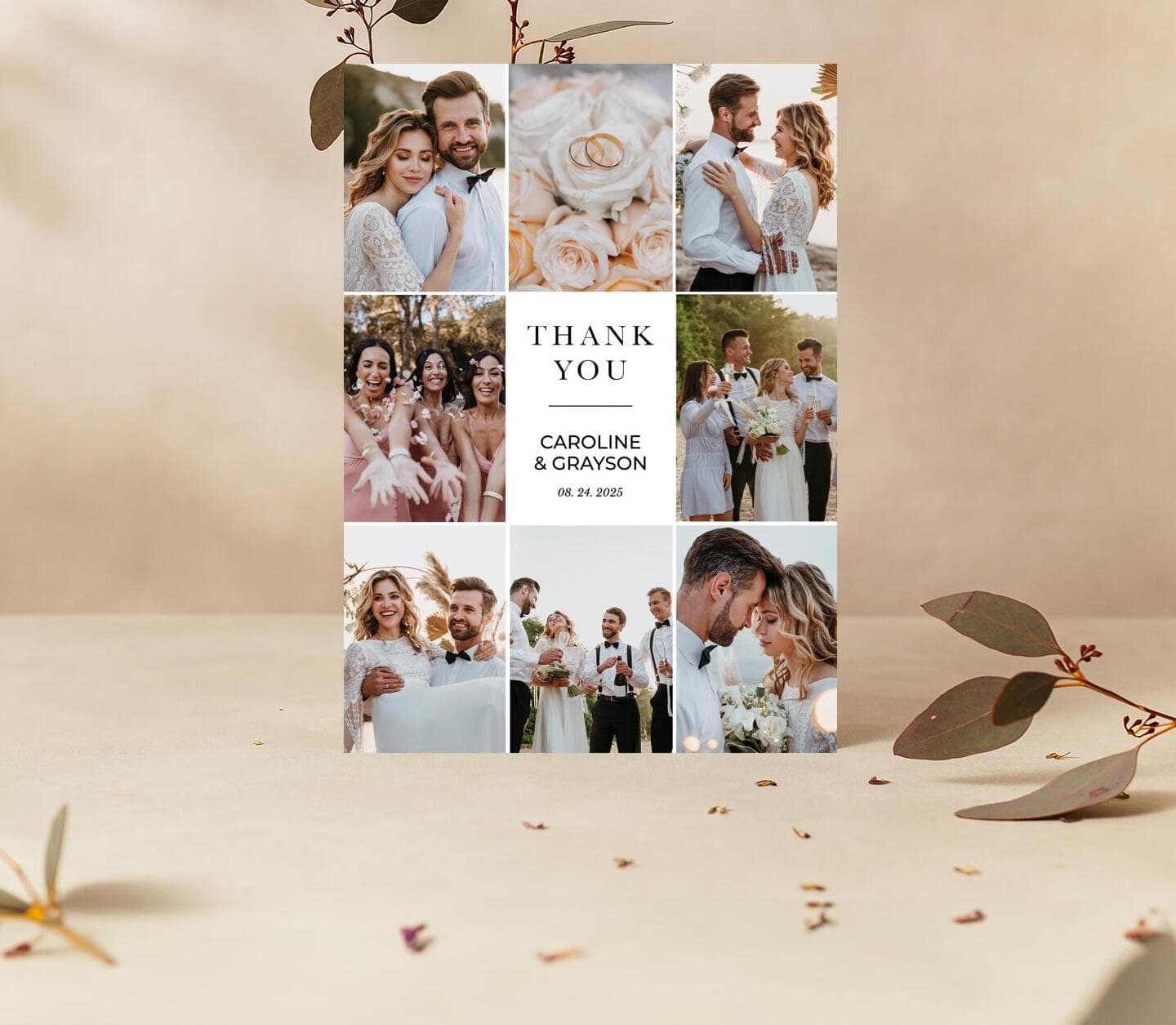 Classic Multiphoto Thank You Card