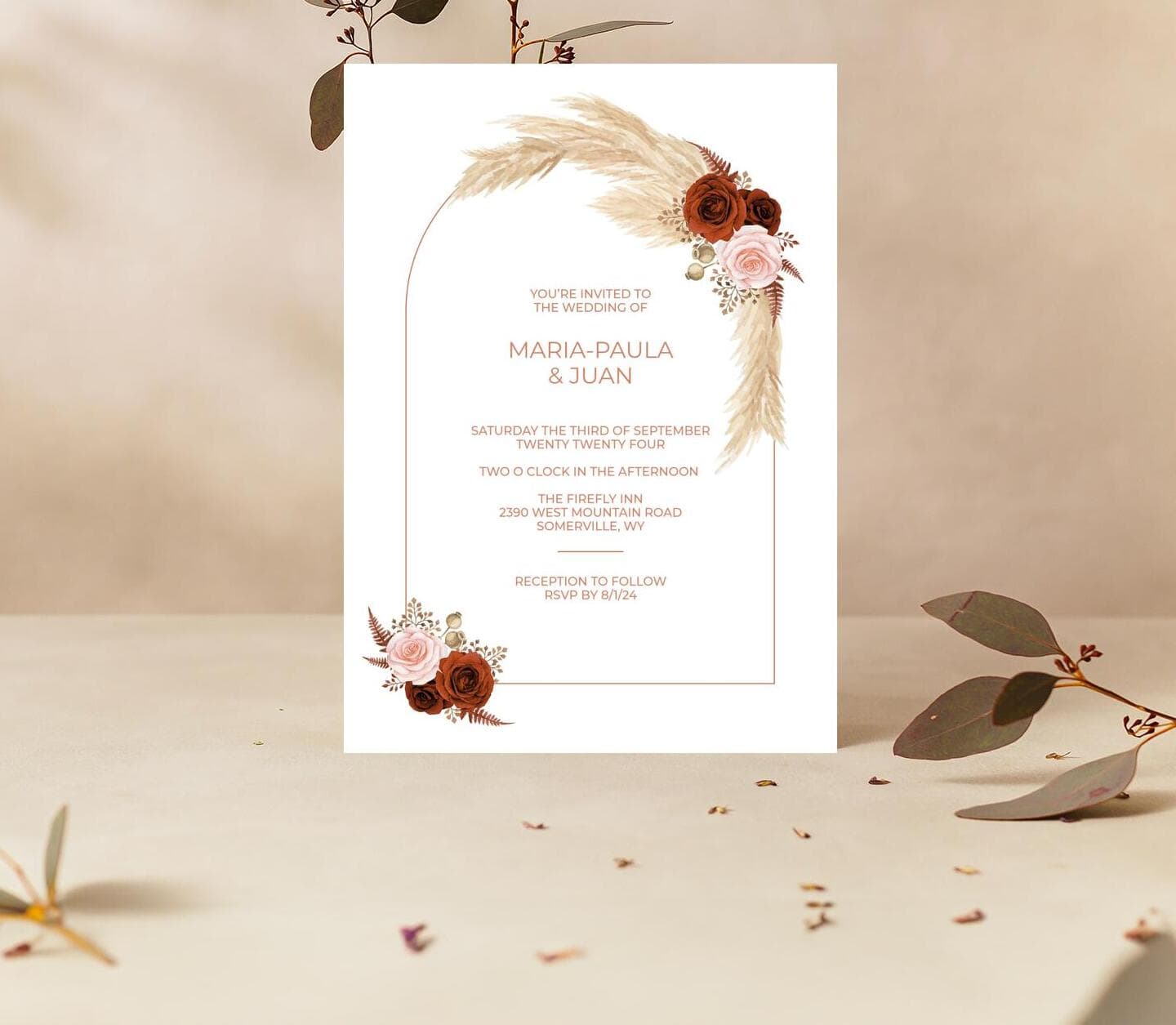 Boho Chic Invitation Card