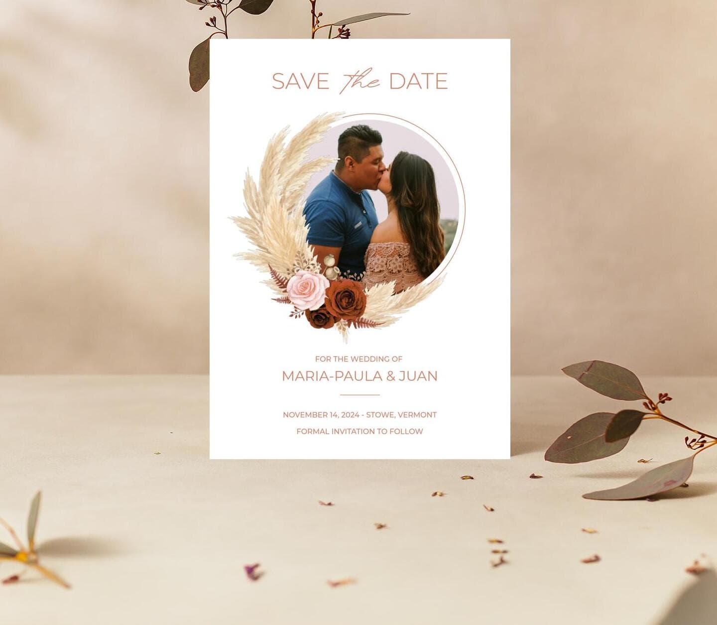 Boho Chic Save The Date Card