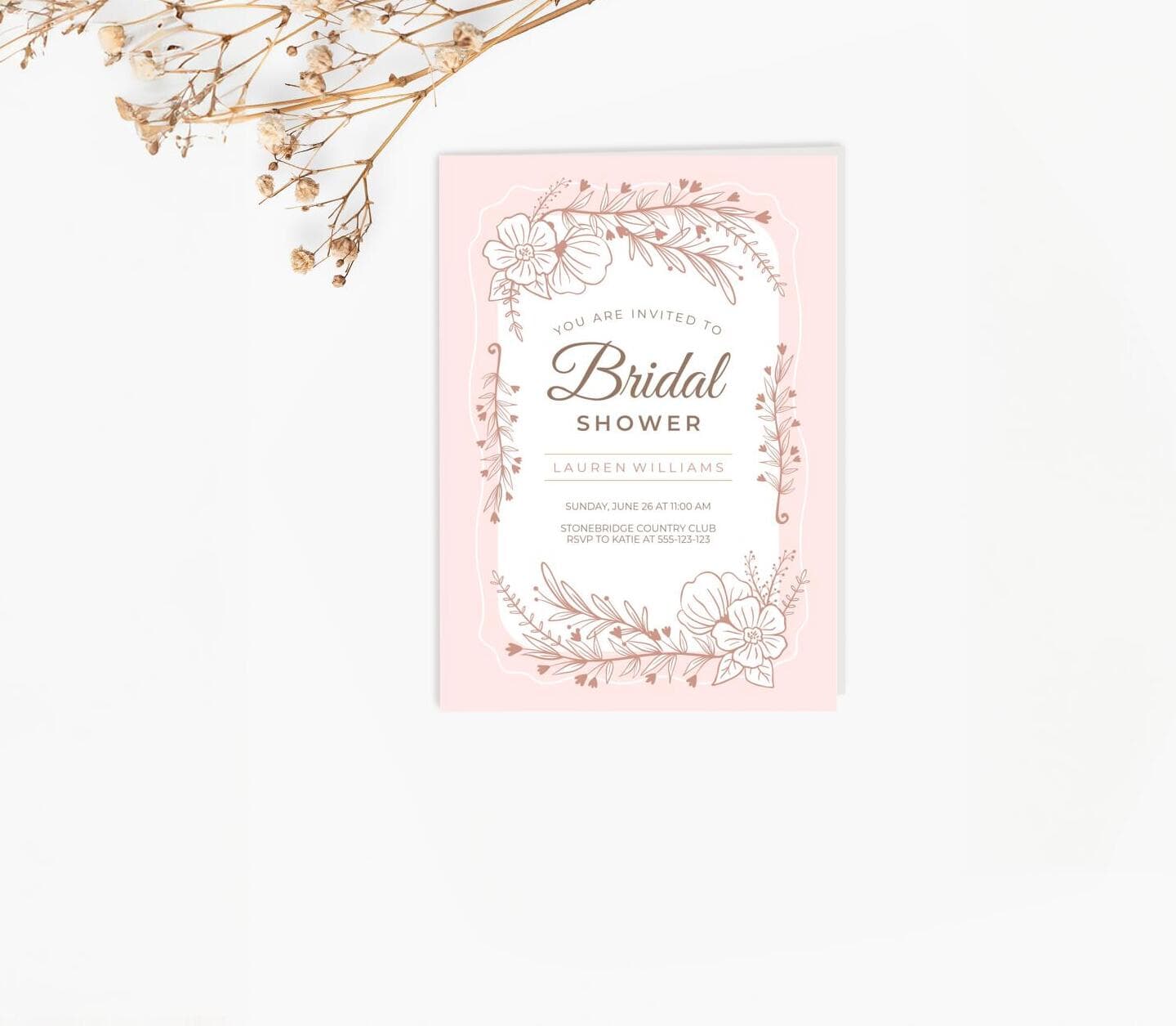Enchanted Flowers Bridal Shower Card