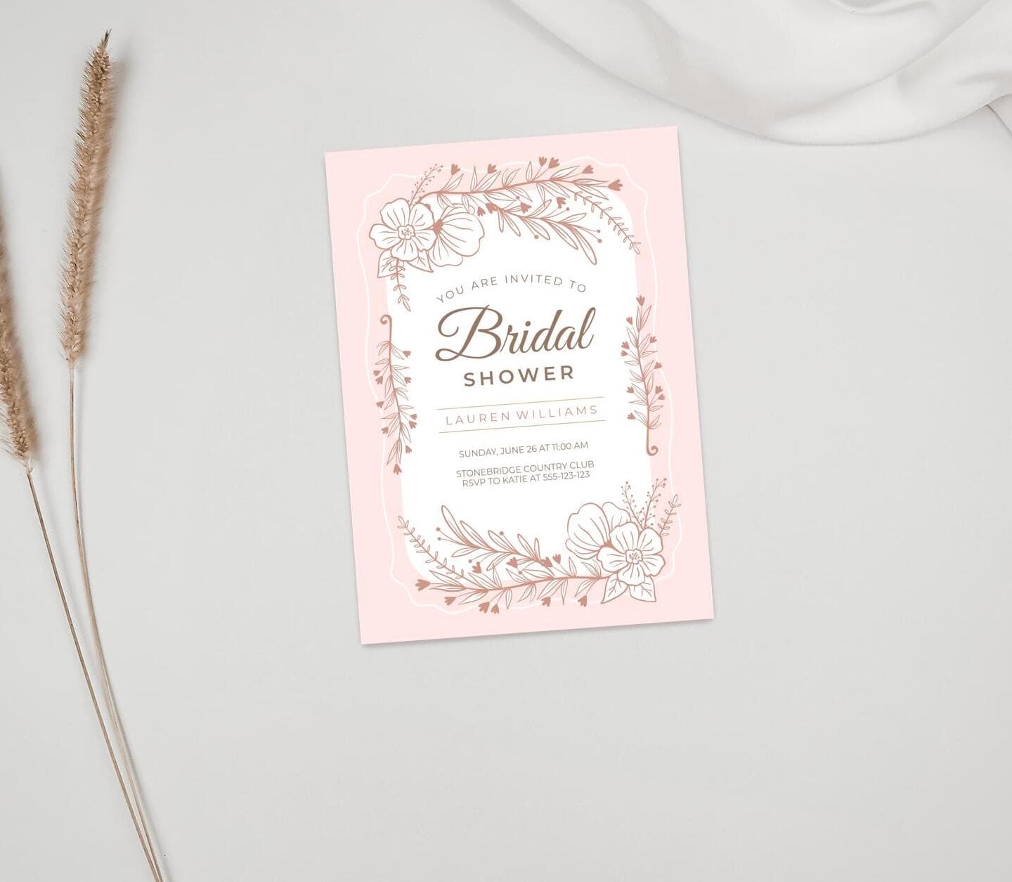 Enchanted Flowers Bridal Shower Card