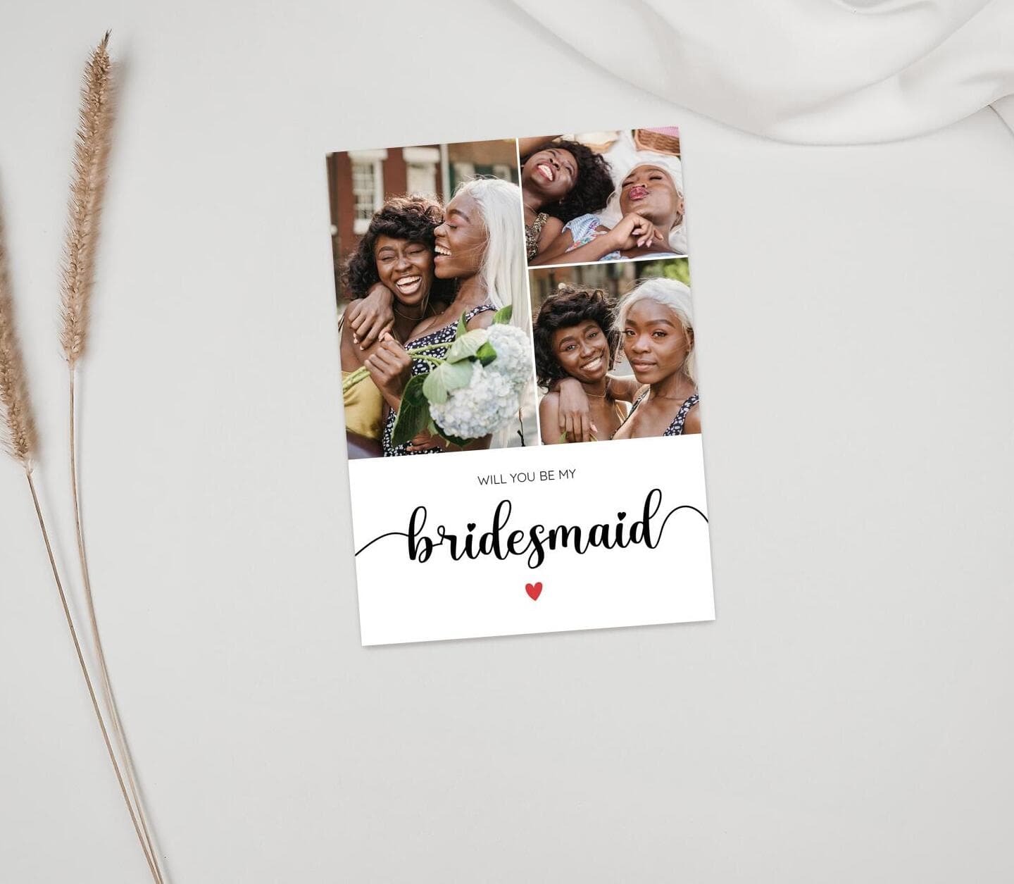 Little Heart Bridesmaid Card