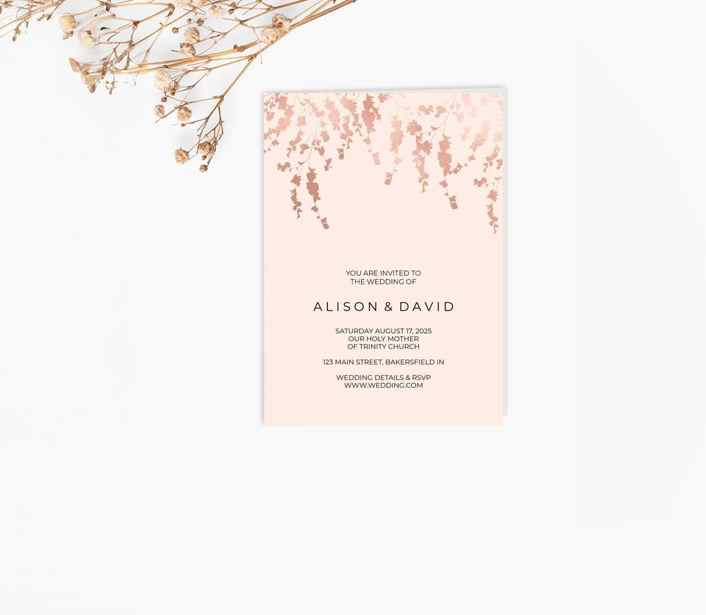 Bright Pink Invitation Card