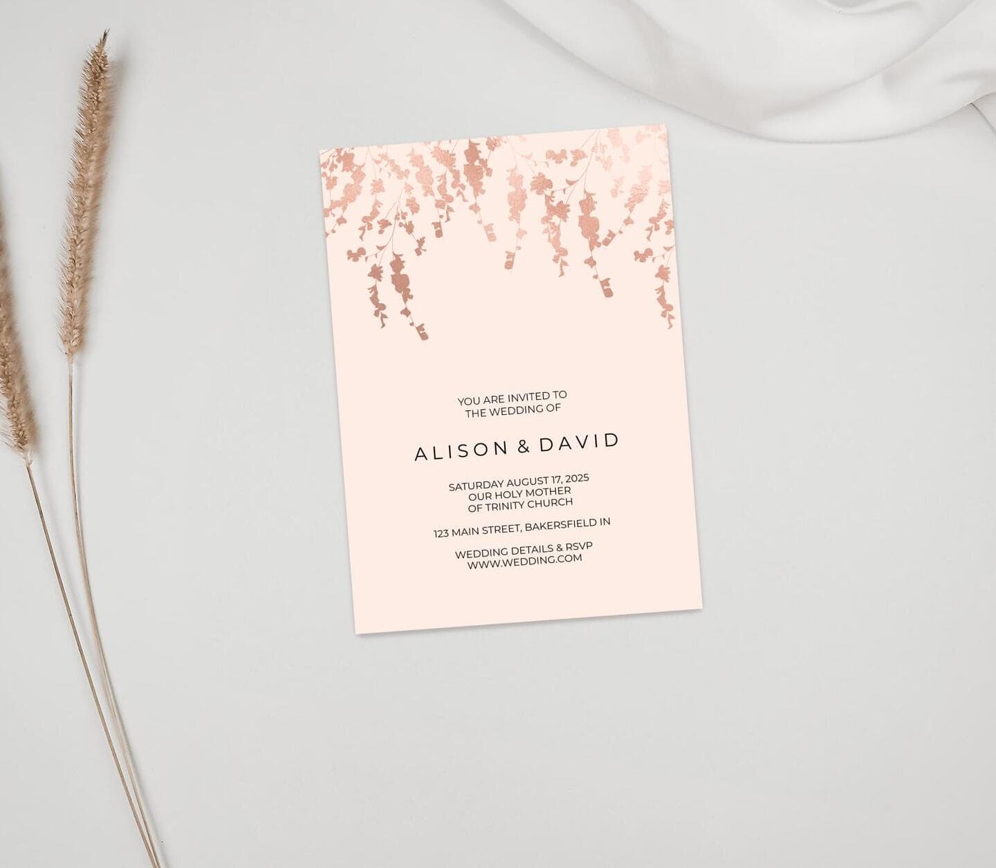 Bright Pink Invitation Card