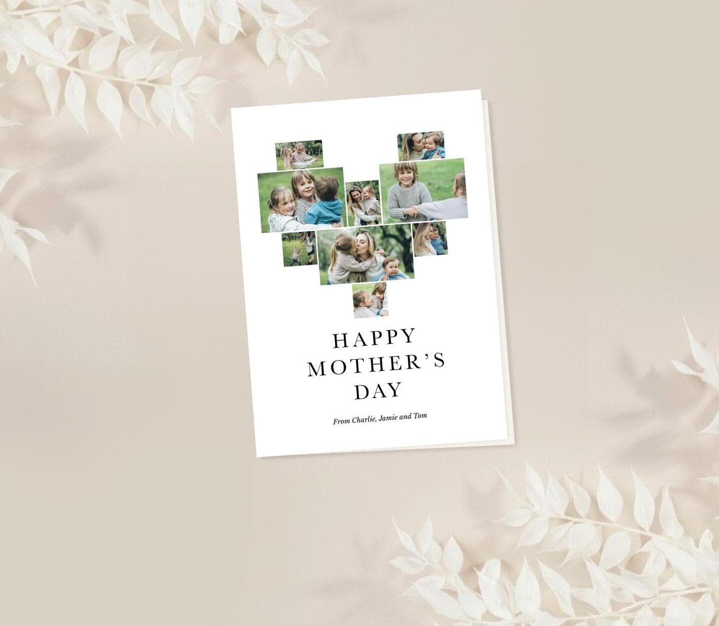 Heart Multiphoto Mom Card