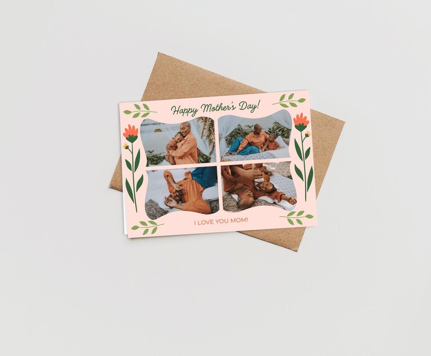 Beautiful Tulipes Frames Card