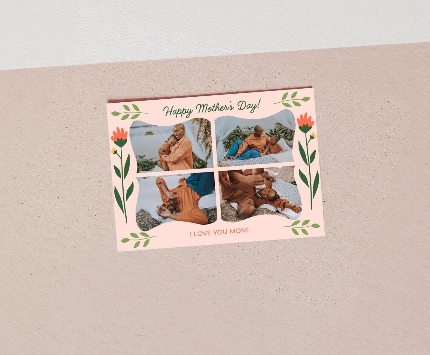 Beautiful Tulipes Frames Card