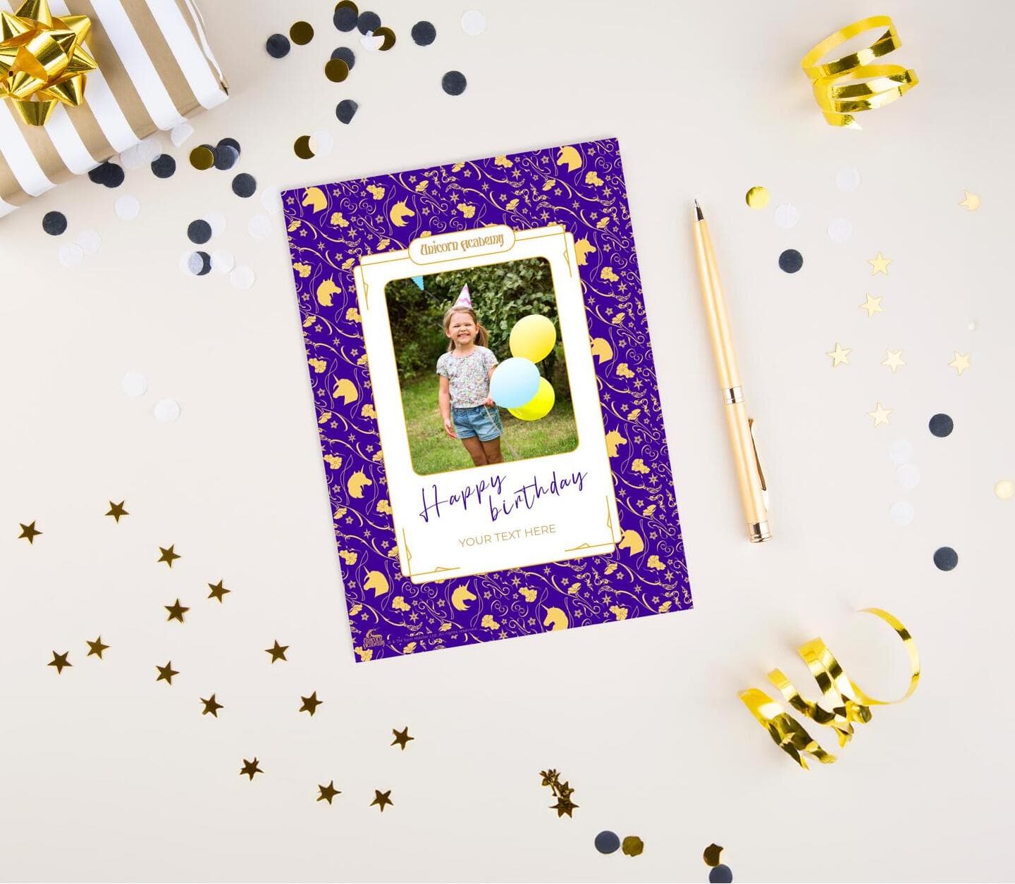 Unicorn Academy™ Pattern Unicorn Card