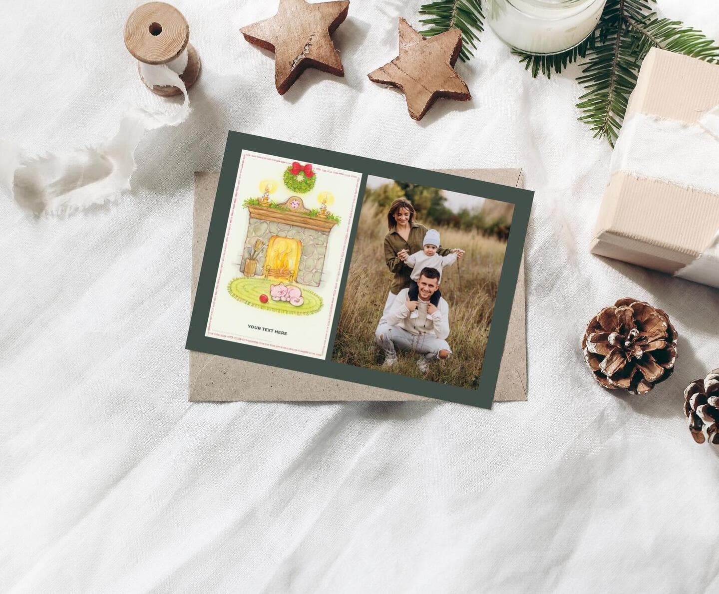 Strawberry Shortcake™ Green Fireplace Card