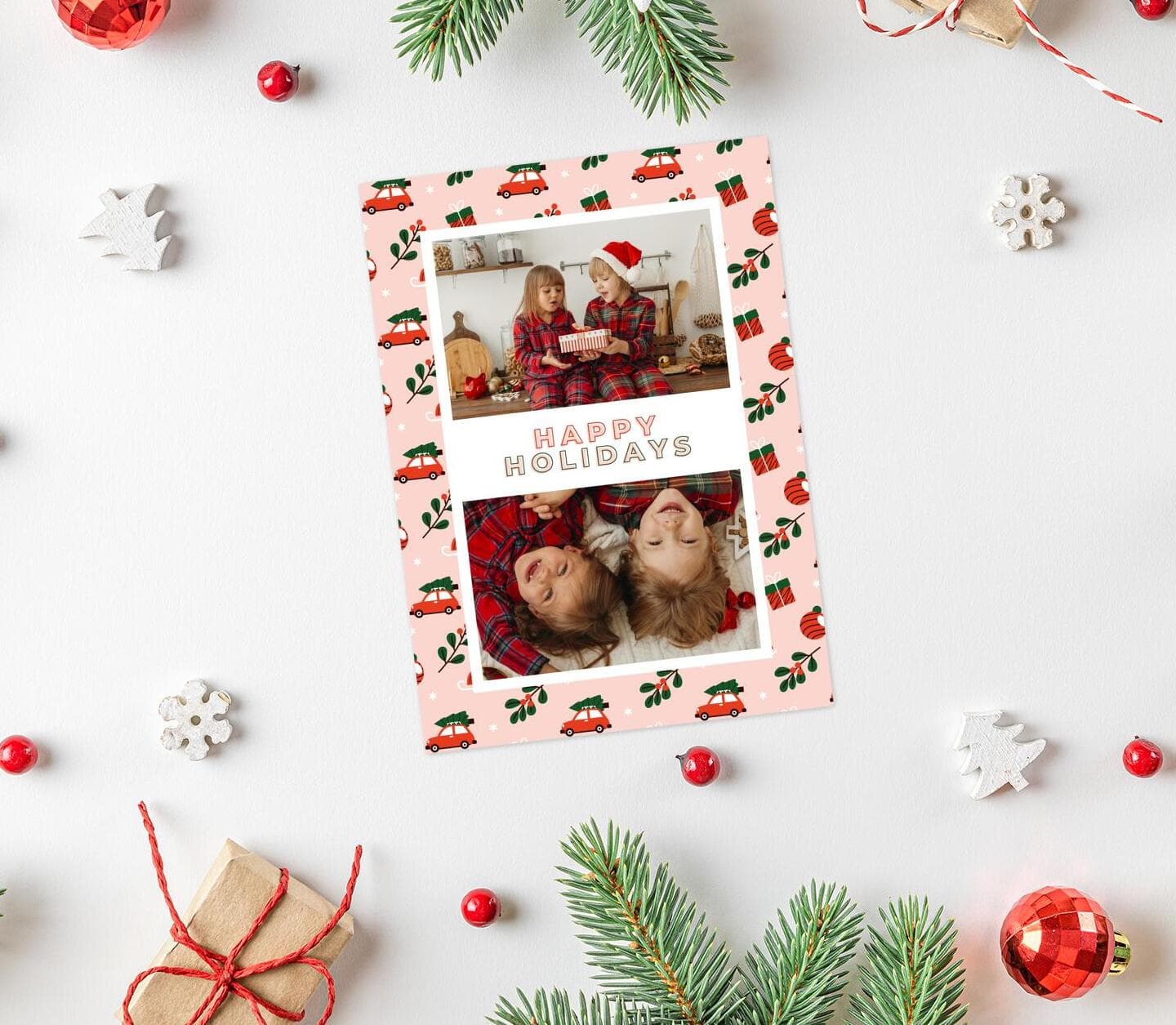 Christmas Cars Pattern Card