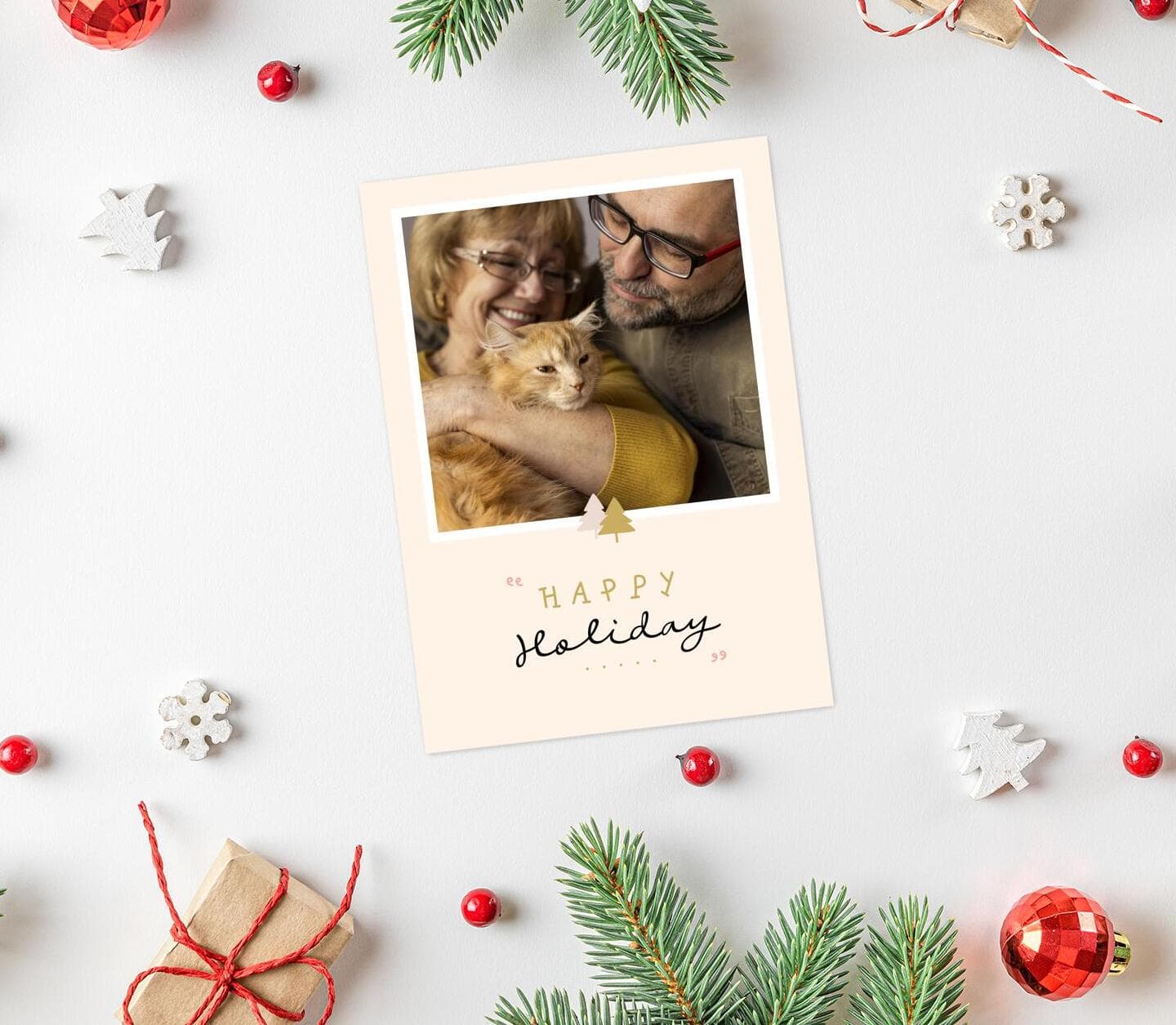 Typographic Happy Holiday Card