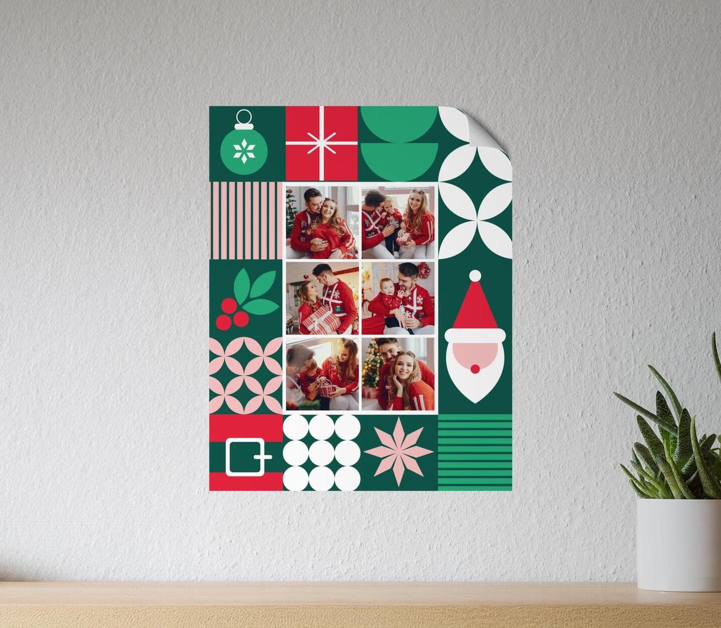 Centered Christmas Mosaic Poster
