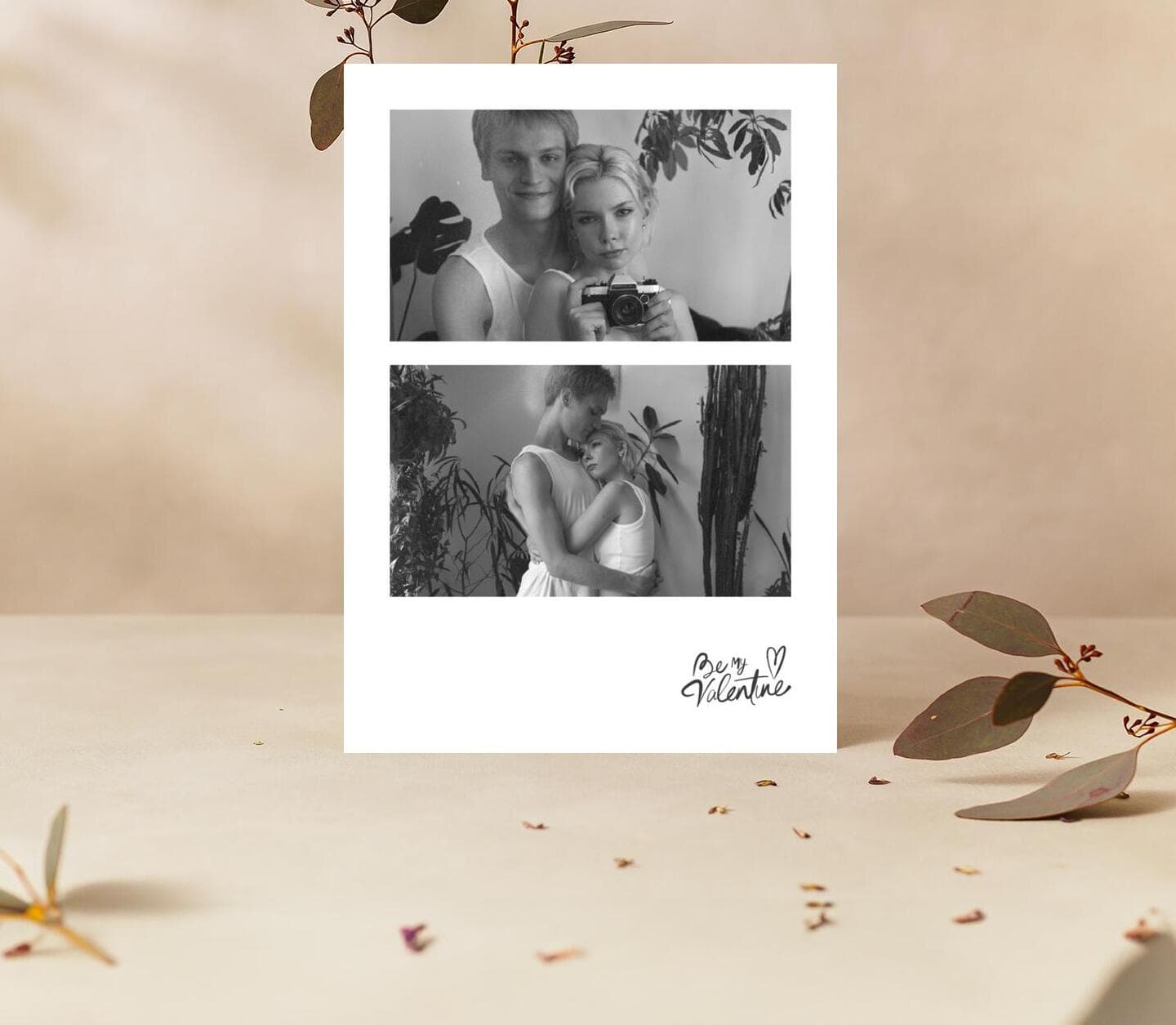 Black And White Valentine Card