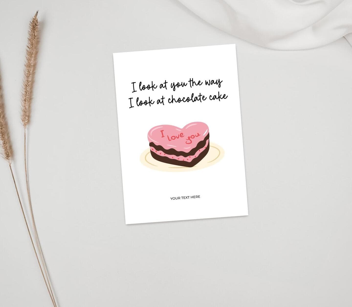 Chocolate Cake Quote Card