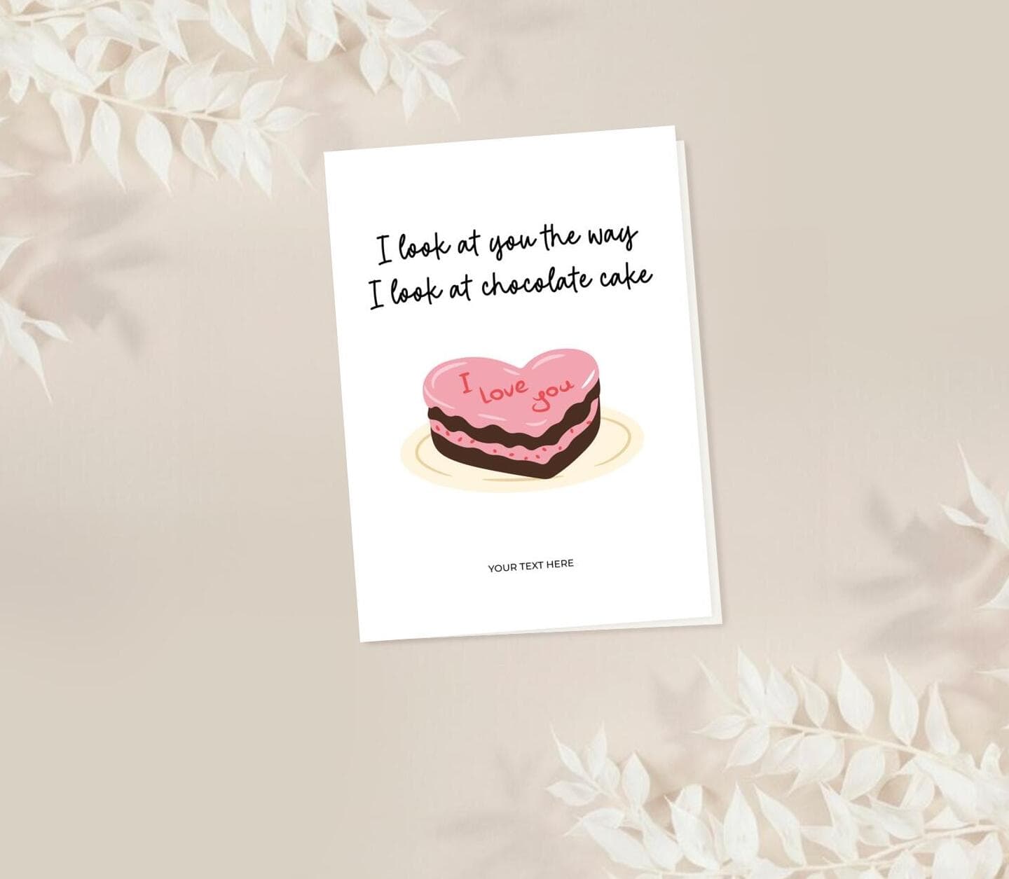 Chocolate Cake Quote Card