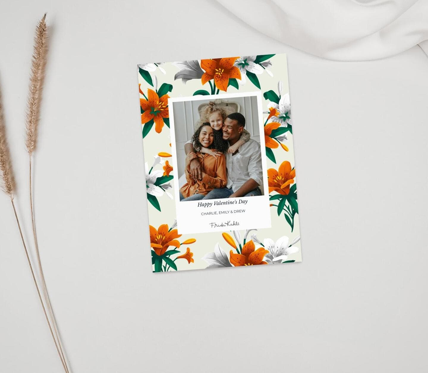 Frida Kahlo™ Orange Flowers Card