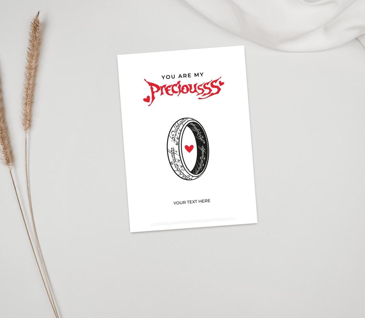 The Lord Of The Rings™ My Preciousss Black and White Card