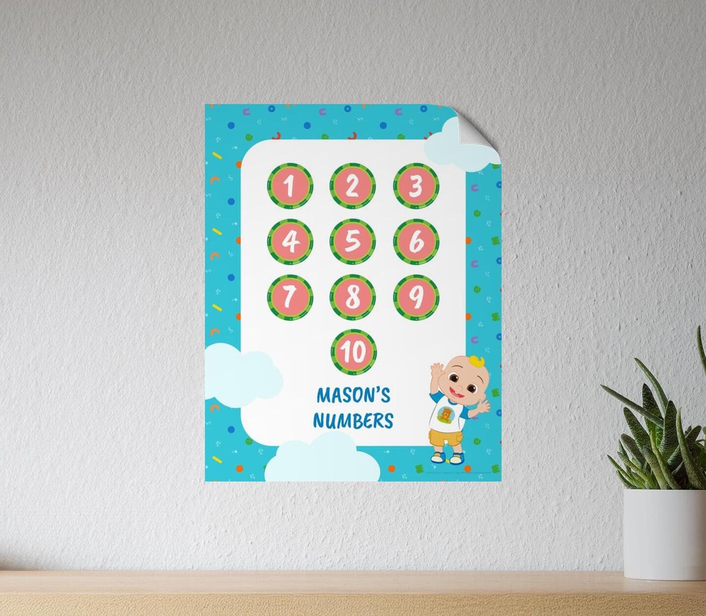 CoComelon™ Numbers JJ Rainbow Poster