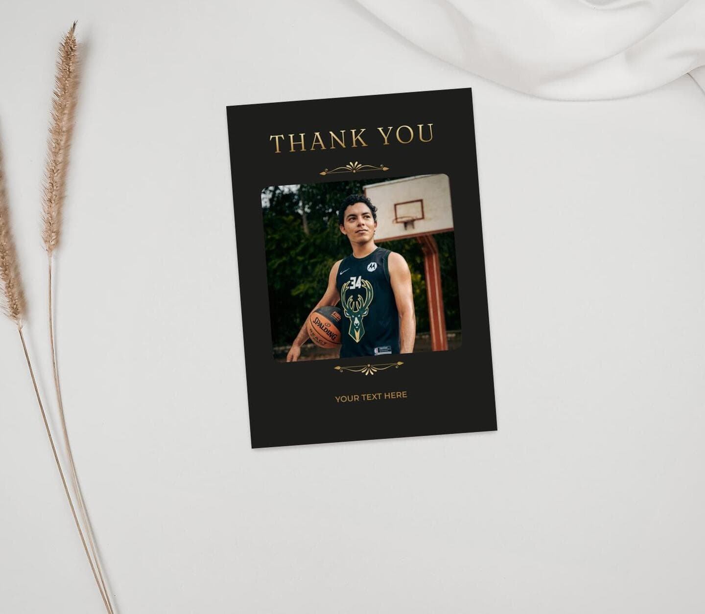 Golden Square Thank You Card