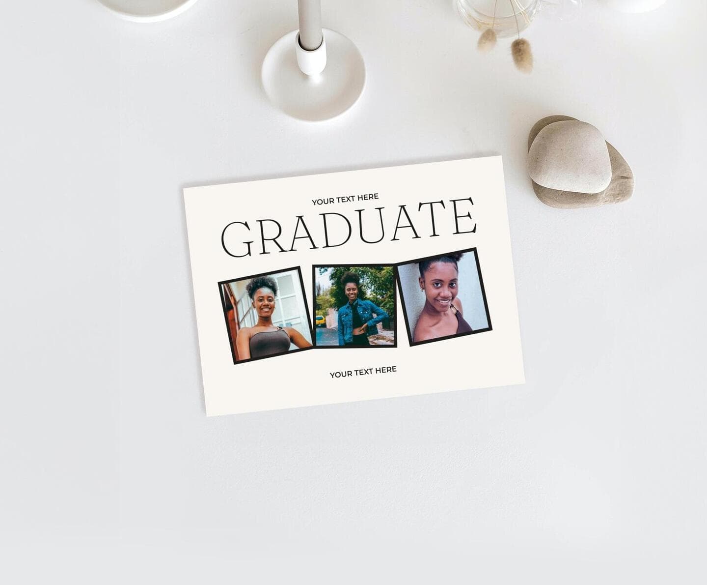 Elegant Square Frames Announcement Card