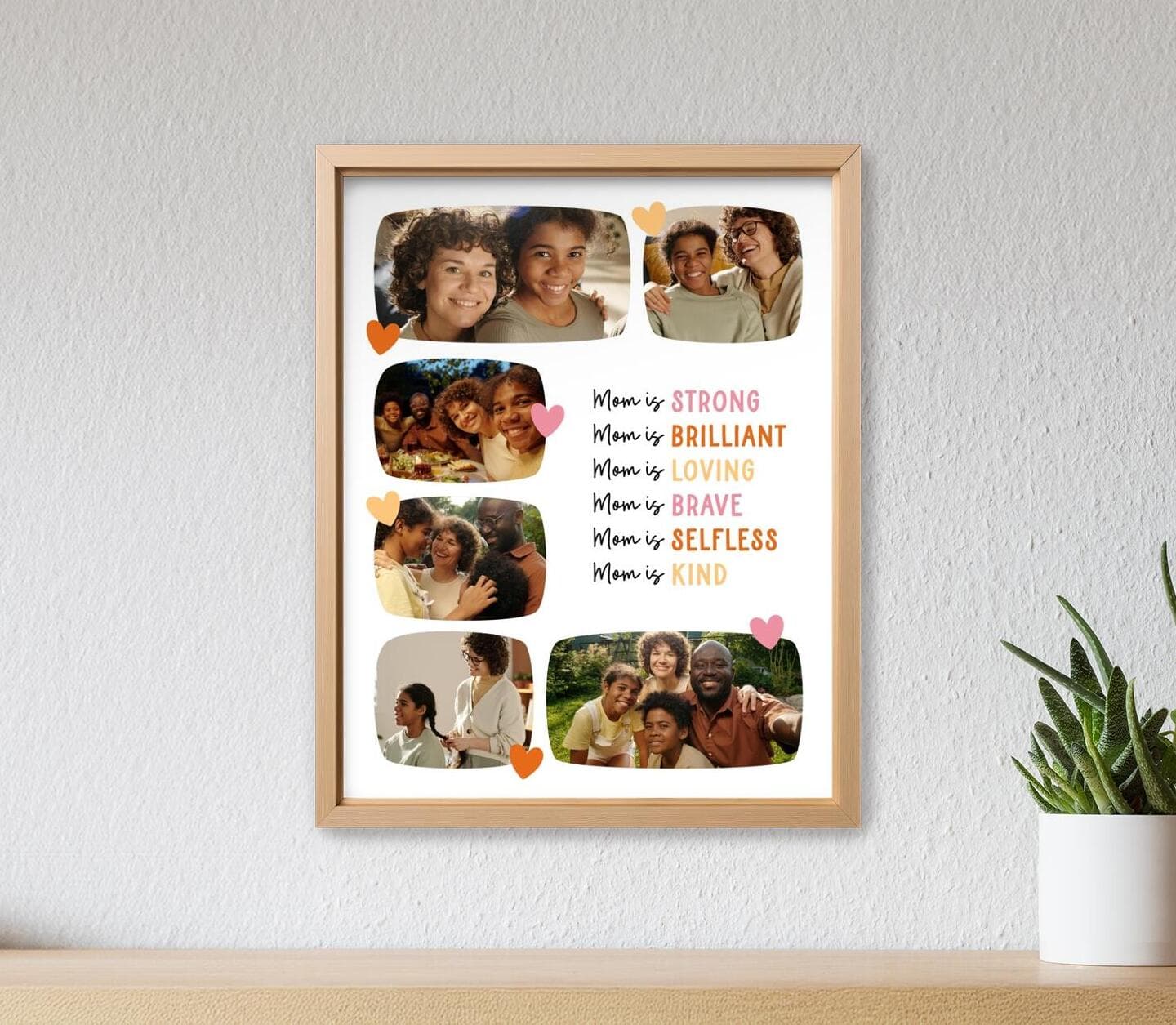 Mom Affirmation Heart Poster Poster