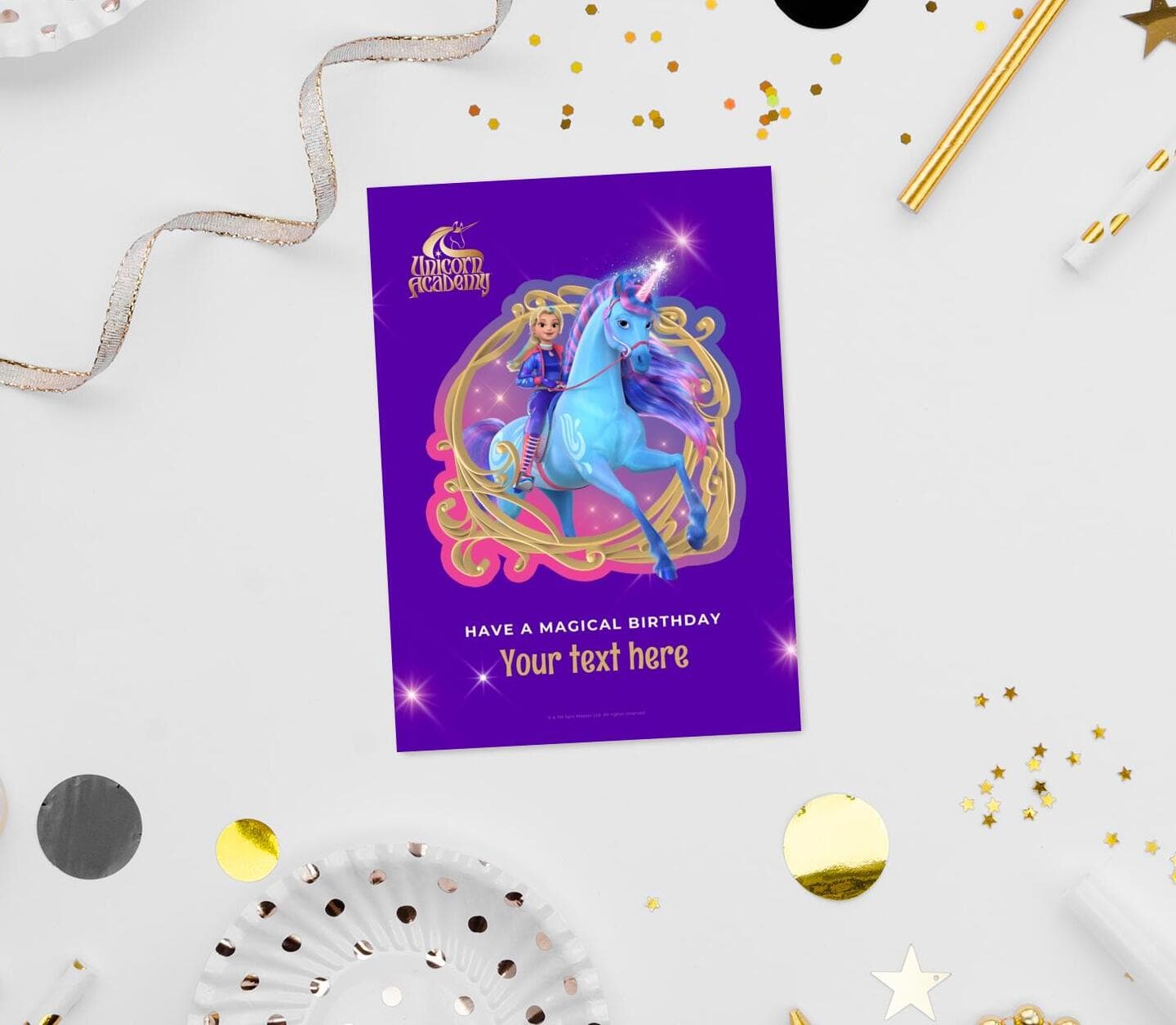 Unicorn Academy™ Magical Birthday Isabel And River Card
