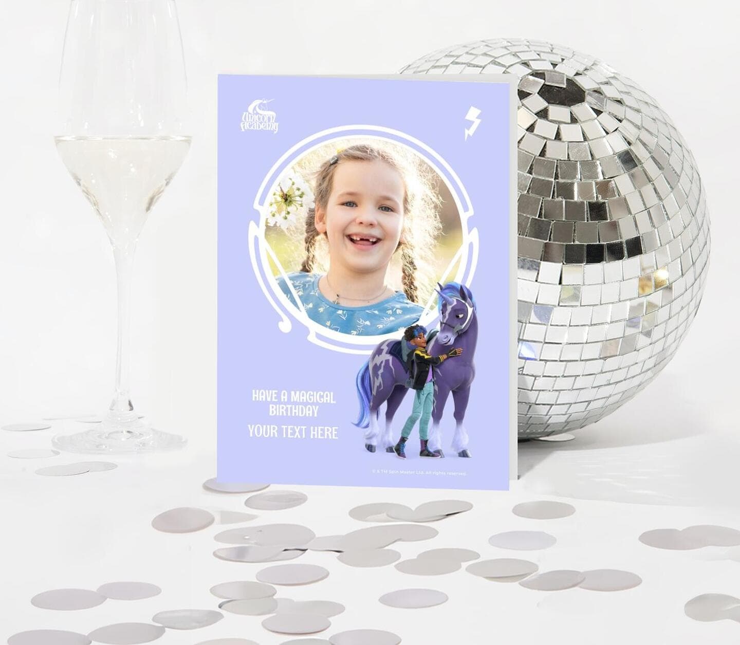 Unicorn Academy™ Rory And Storm Birthday Photo Card
