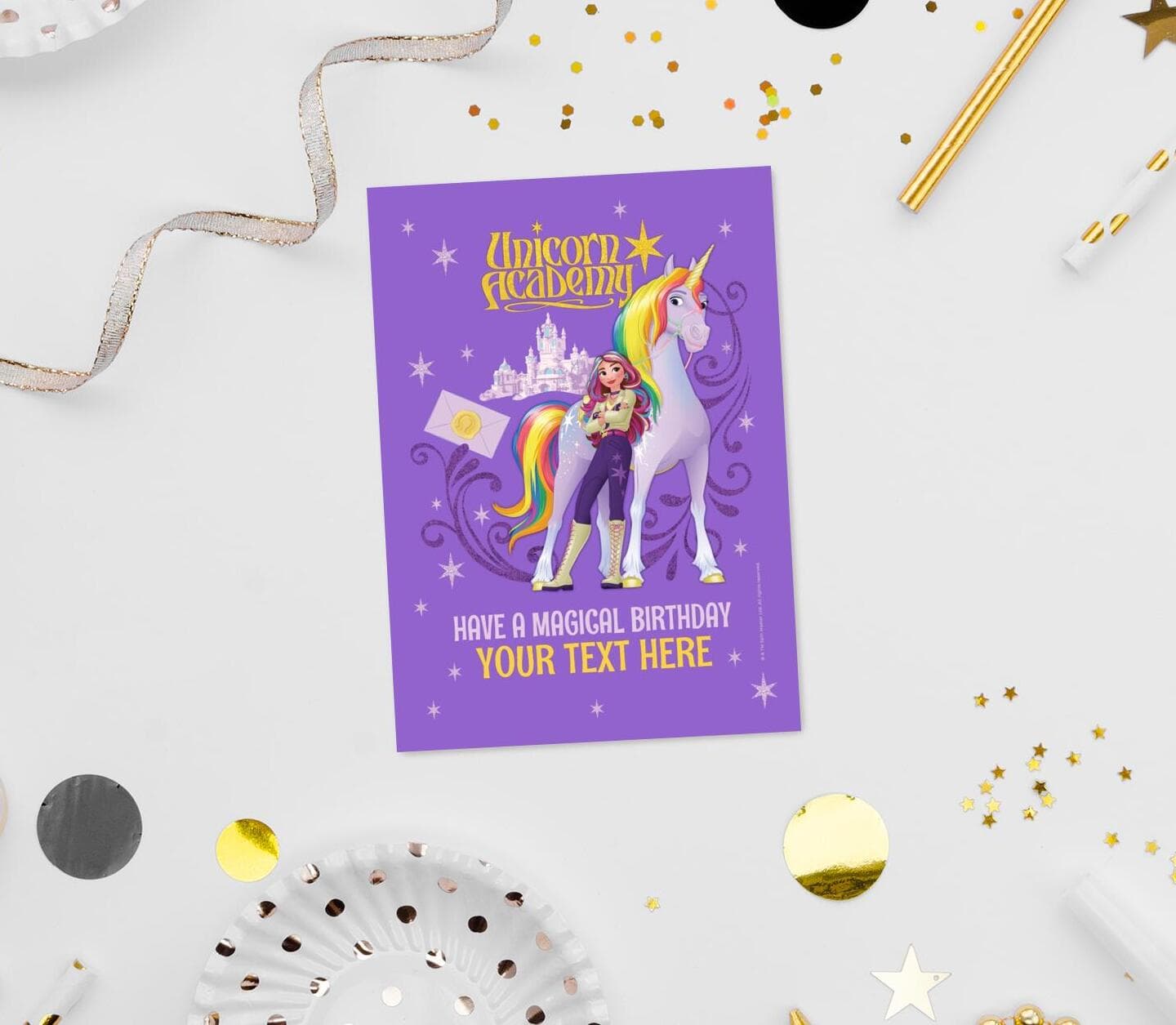 Unicorn Academy™ Birthday Greetings Card