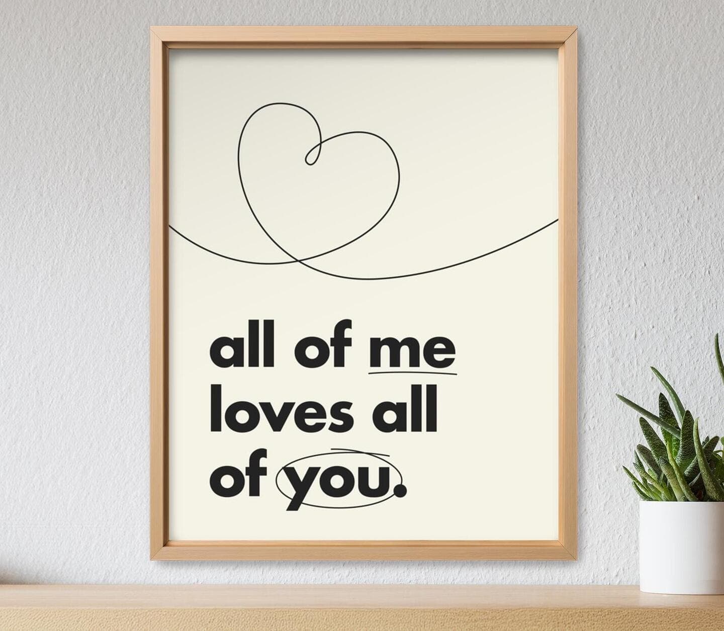 B&W Love Quote 1 Poster