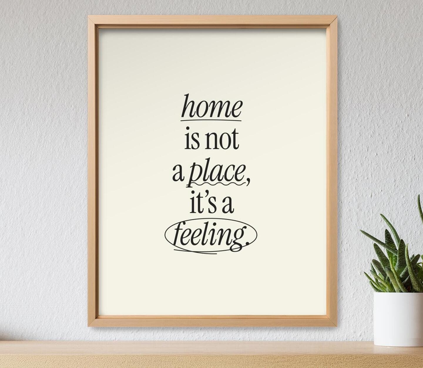 B&W Home Quote Poster