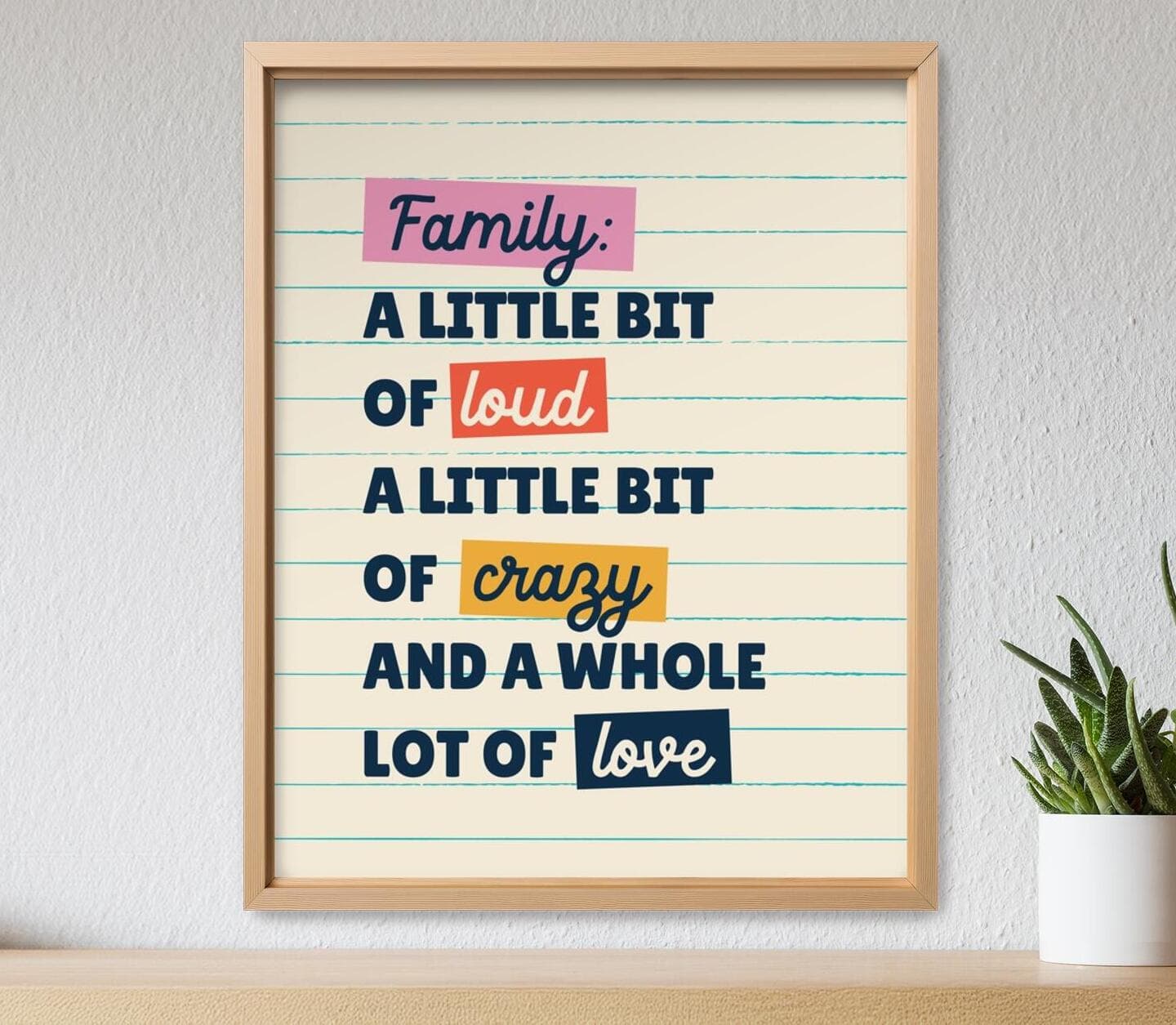 Cursive Family Quote Poster