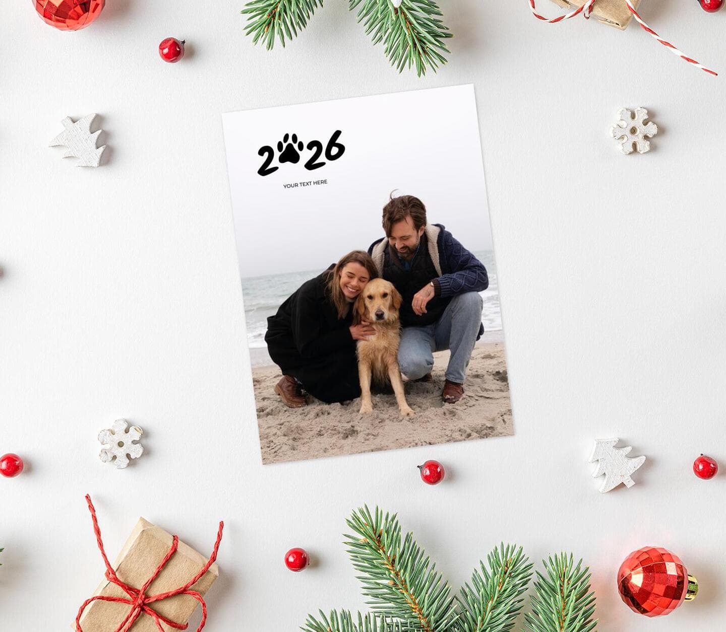 Pets New Year Black Card