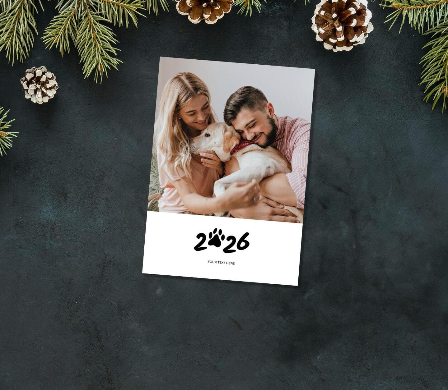 Pets New Year Classic Card