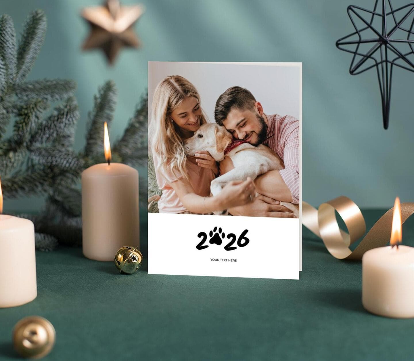 Pets New Year Classic Card