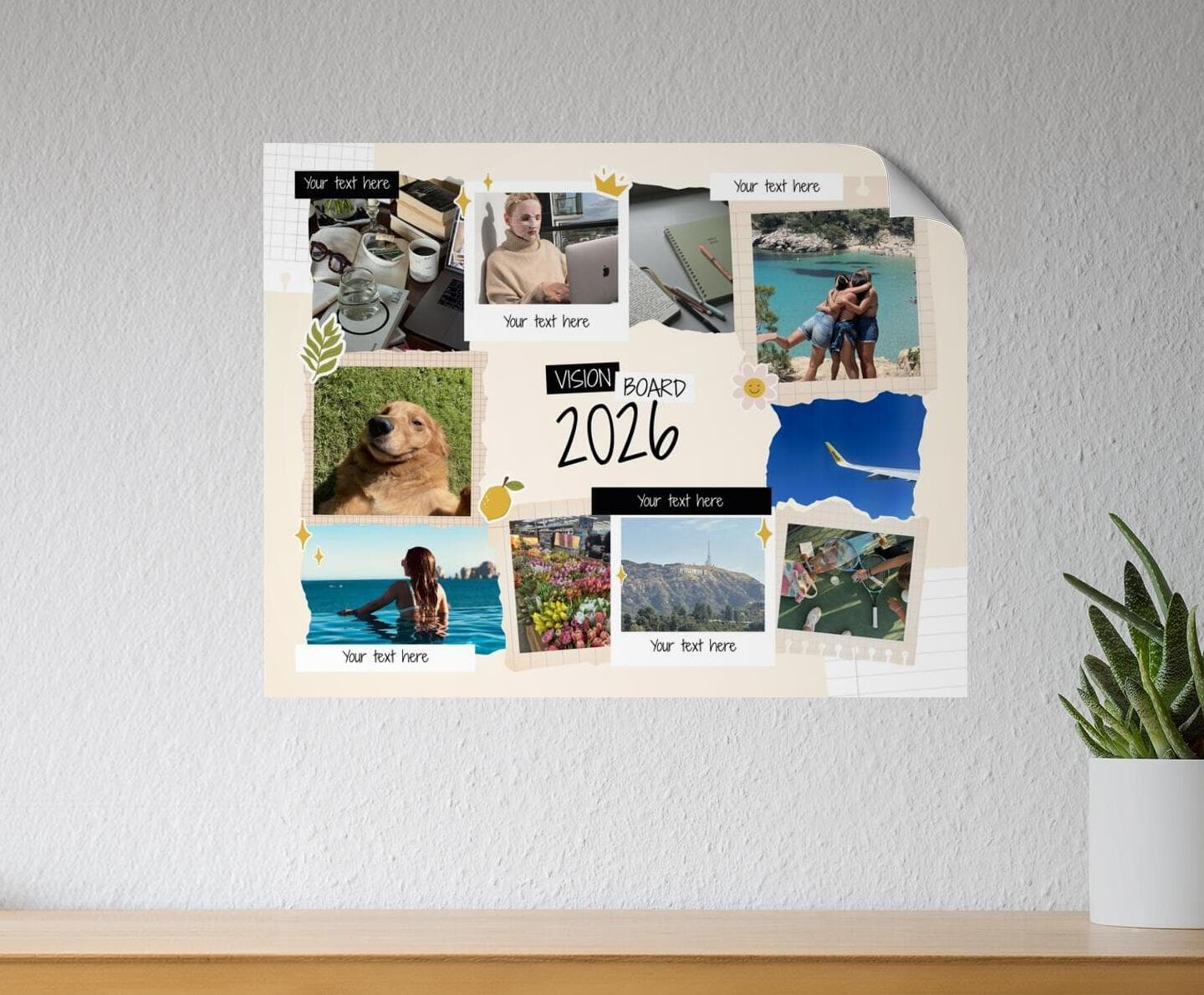 Vision Board Scrapbooking Landscape Poster